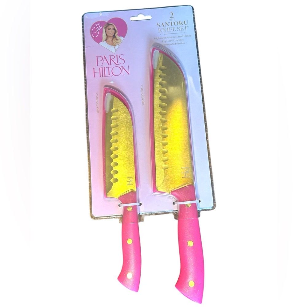 Paris Hilton Pink and Gold Knife Set